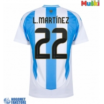 Argentina Lautaro Martinez #22 Domaci Dres Copa America 2024 Kratak Rukav